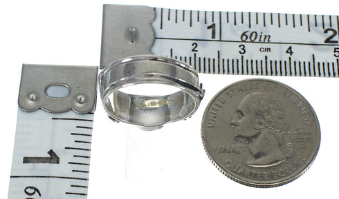 Southwestern Turquoise And Authentic Sterling Silver Flower Ring Size 7-3/4 YX90678