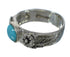 Southwestern Genuine Sterling Silver And Turquoise Flower Ring Size 7-1/2 YX90692