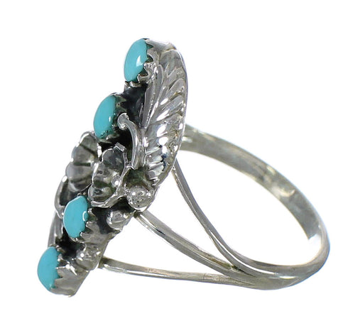 Authentic Sterling Silver Turquoise Southwest Ring Size 5-1/4 FX90905
