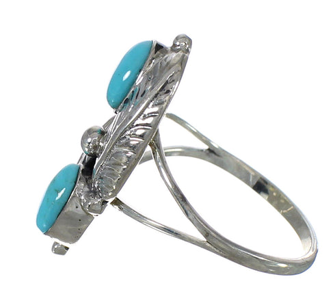 Sterling Silver Turquoise Jewelry Ring Size 4-3/4 FX91007