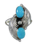 Sterling Silver Turquoise Ring Size 6-3/4 FX91074