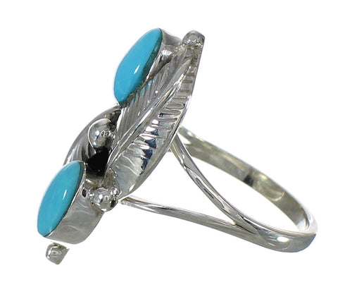 Sterling Silver Turquoise Jewelry Ring Size 4-1/2 FX91042