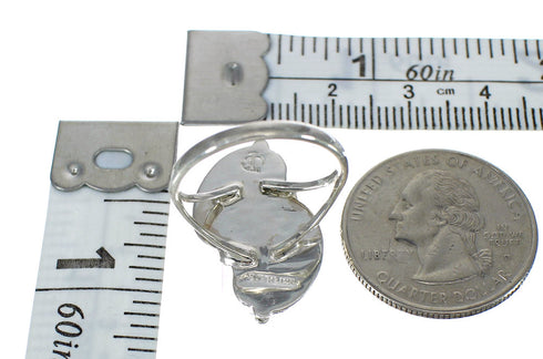 Genuine Sterling Silver Turquoise Jewelry Ring Size 5-1/4 FX91046