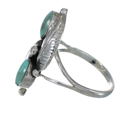 Authentic Sterling Silver Turquoise Ring Size 8-1/2 FX91111