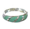 Turquoise Inlay Southwest Silver Ring Size 8-1/4 AX93148