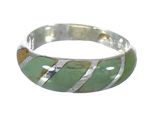 Southwest Genuine Sterling Silver Turquoise Jewelry Ring Size 6-1/4 AX93193
