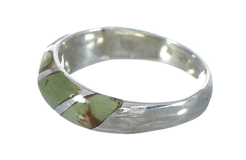 Turquoise Southwest Genuine Sterling Silver Ring Size 6-1/2 AX93213