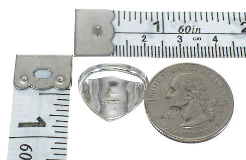 Turquoise Authentic Sterling Silver Southwestern Ring Size 7 AX92917