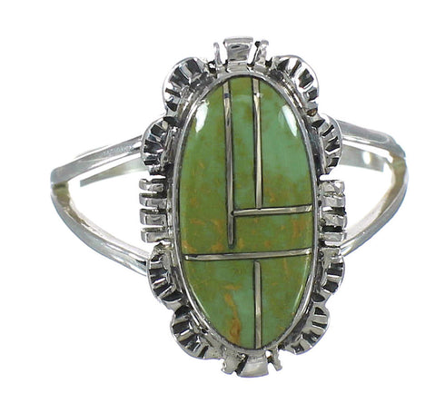 Turquoise Genuine Sterling Silver Southwest Jewelry Ring Size 6-1/2 AX92953