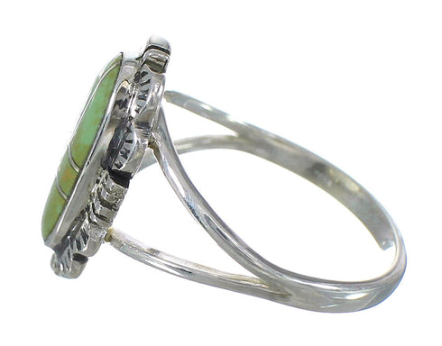 Turquoise Genuine Sterling Silver Southwest Jewelry Ring Size 6-1/2 AX92953