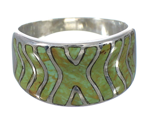 Turquoise Southwest Silver Ring Size 7 AX93030