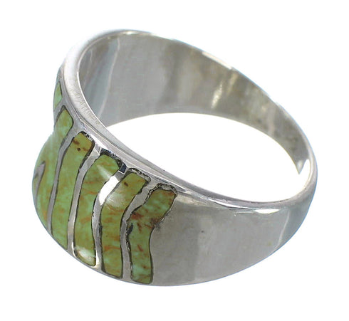 Turquoise Southwest Silver Ring Size 7 AX93030