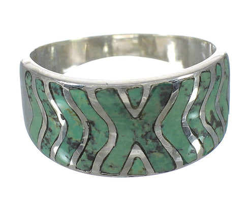 Turquoise Jewelry Genuine Sterling Silver Southwest Ring Size 4-1/2 AX93047