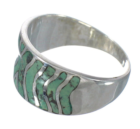 Turquoise Jewelry Genuine Sterling Silver Southwest Ring Size 4-1/2 AX93047