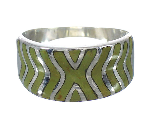 Silver Jewelry Turquoise Ring Size 8-1/2 AX93054
