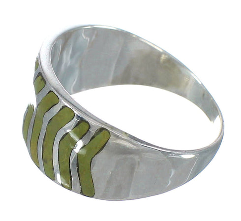 Silver Jewelry Turquoise Ring Size 8-1/2 AX93054