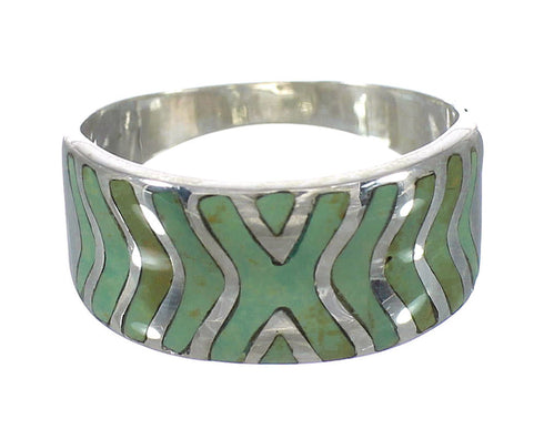 Turquoise Sterling Silver Southwestern Ring Size 4-1/2 AX93077