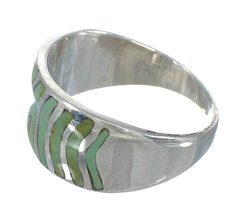 Sterling Silver Turquoise Southwestern Ring Size 8-1/2 AX93078
