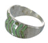 Turquoise Inlay Silver Southwest Ring Size 8 AX93081