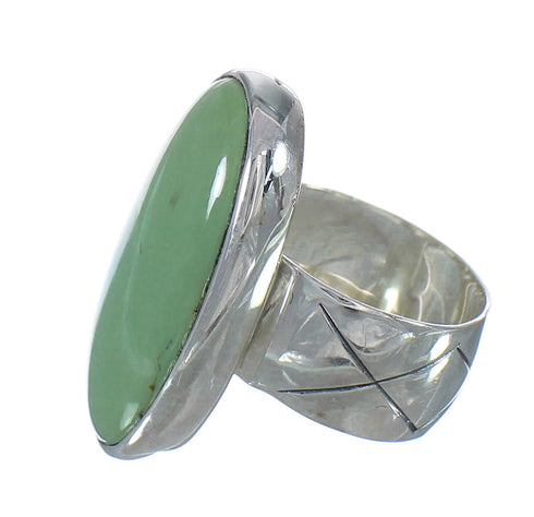 Turquoise Genuine Sterling Silver Ring Size 6-1/2 AX92604