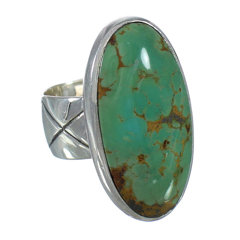 Turquoise Genuine Sterling Silver Southwest Ring Size 4-1/2 AX92616