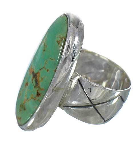 Turquoise Genuine Sterling Silver Southwest Ring Size 4-1/2 AX92616