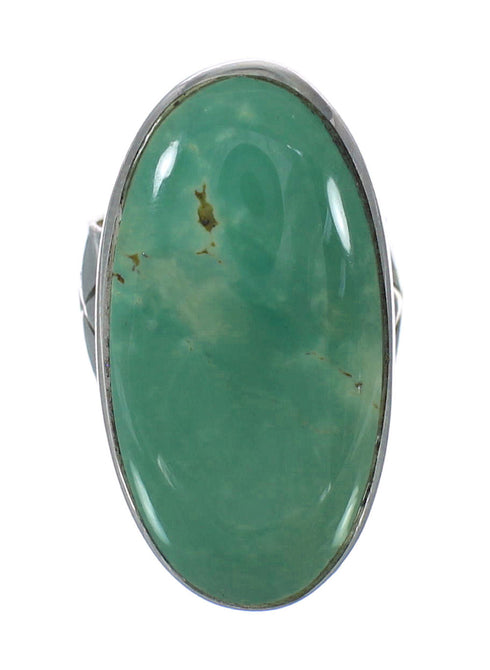 Turquoise Sterling SilverJewelry Southwestern Ring Size 4-1/4 AX92625