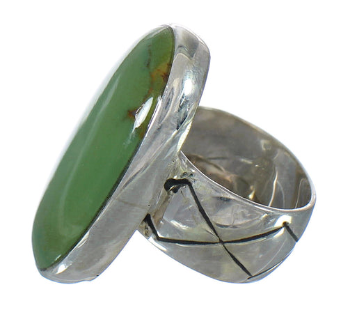 Sterling Silver Turquoise Ring Size 4-1/2 AX92637