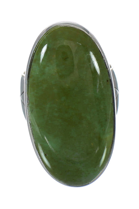 Southwestern Silver Turquoise Ring Size 4-1/2 AX92668