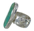 Southwestern Sterling Silver Turquoise Ring Size 4-3/4 AX92672