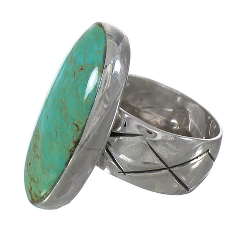 Turquoise Southwestern Jewelry Sterling Silver Ring Size 5-1/2 AX92704