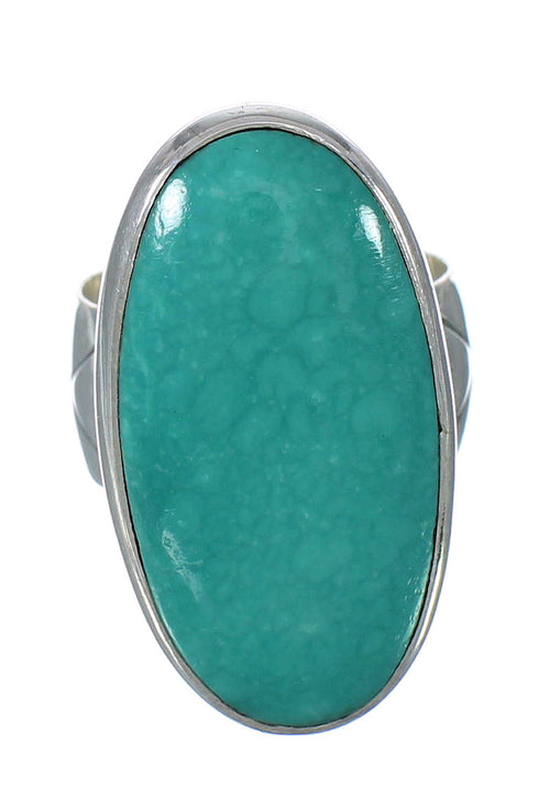 Turquoise Jewelry Authentic Sterling Silver Southwest Ring Size 5-1/2 AX92715