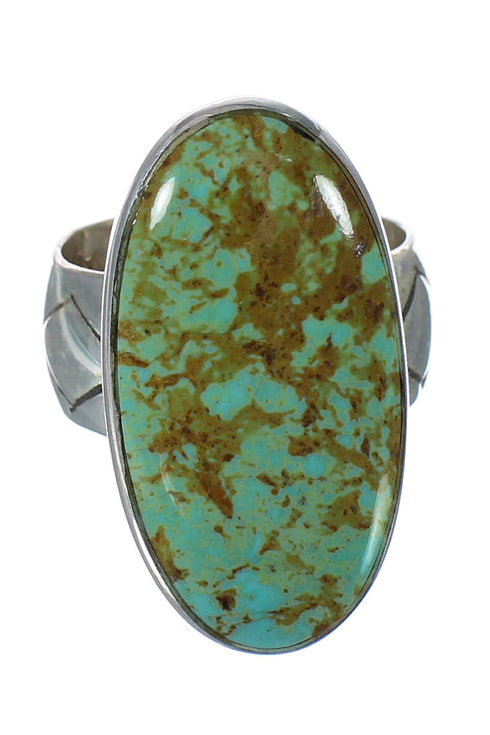 Authentic Sterling Silver Turquoise Southwestern Ring Size 5-1/4 AX92720