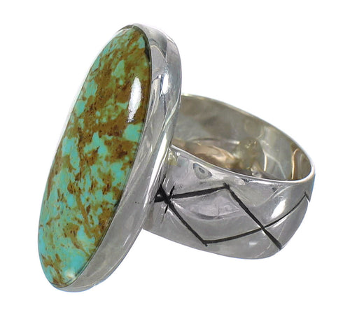 Authentic Sterling Silver Turquoise Southwestern Ring Size 5-1/4 AX92720