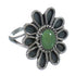 Genuine Sterling Silver Turquoise Flower Ring Size 8-1/2 FX91451