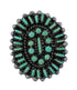 Turquoise Needlepoint Sterling Silver Ring Size 6-1/2 FX91837