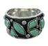 Southwestern Sterling Silver Turquoise Ring Size 5-1/2 YX90741