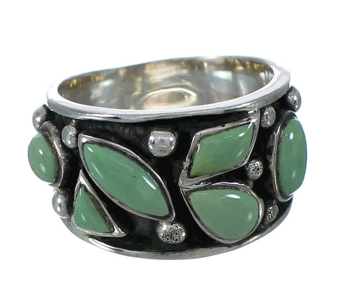 Southwestern Authentic Sterling Silver And Turquoise Ring Size 5-1/2 YX90753