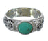 Genuine Sterling Silver And Turquoise Flower Ring Size 7-3/4 YX91610