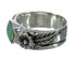 Southwestern Sterling Silver Turquoise Flower Ring Size 4-3/4 YX91621