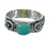 Southwestern Turquoise And Sterling Silver Flower Ring Size 8 YX91683