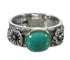 Genuine Sterling Silver And Turquoise Southwestern Flower Ring Size 4-3/4 YX91718