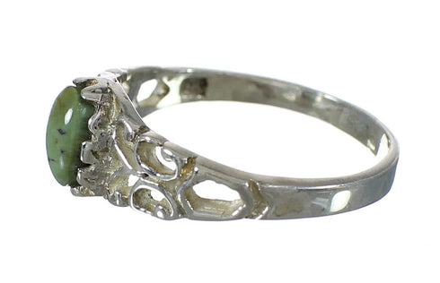 Turquoise And Sterling Silver Southwest Ring Size 7-3/4 YX91750