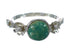 Turquoise And Authentic Sterling Silver Southwestern Flower Ring Size 4-1/2 YX90827