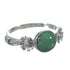 Southwestern Turquoise Silver Flower Ring Size 5 YX90845