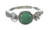 Southwestern Turquoise Silver Flower Ring Size 5 YX90845