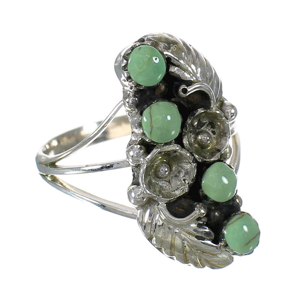 Genuine Sterling Silver Turquoise Jewelry Ring Size 5 FX91863