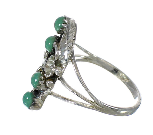 Genuine Sterling Silver Turquoise Jewelry Ring Size 7-1/2 FX91872