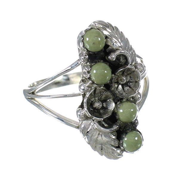 Authentic Sterling Silver Turquoise Jewelry Ring Size 8 FX91885