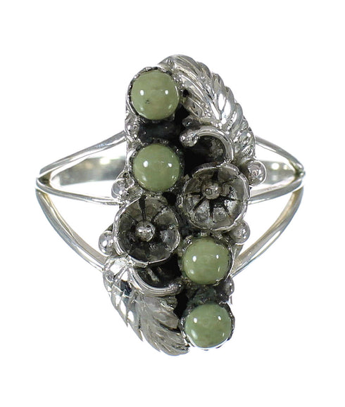 Authentic Sterling Silver Turquoise Jewelry Ring Size 8 FX91885